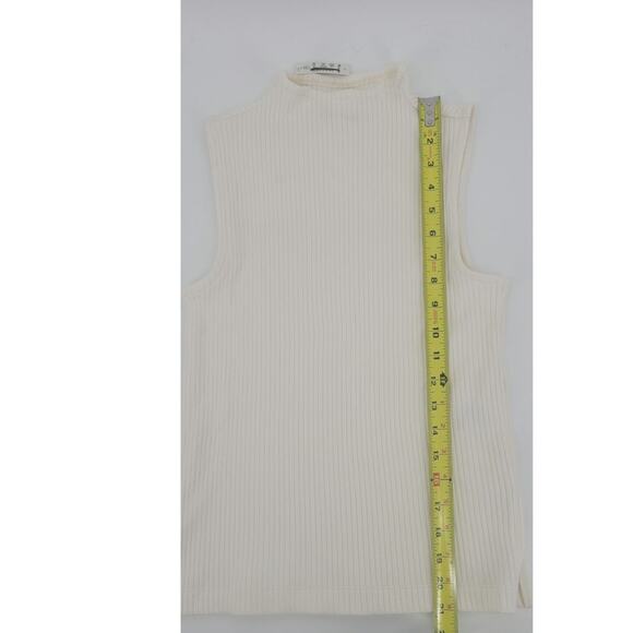 NWT Madewell Side-Slit Mockneck Tank Cream Size XS Retail $48 - Picture 6 of 7